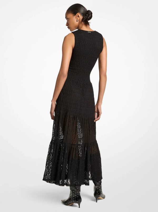 Michael Kors Stretch Floral Lace Maxi Dress - Preorder