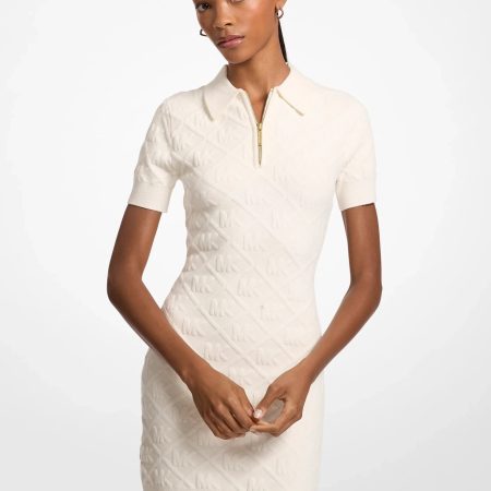 Michael Kors Logo Jacquard Polo Dress - Preorder — Bone