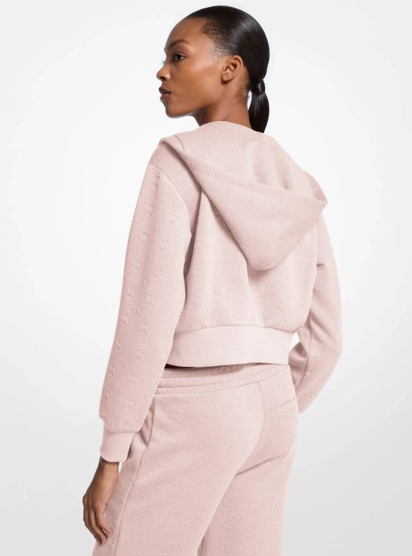 Michael Kors Logo Jacquard Charm Jacquard Cropped Zip-Up Hoodie - Preorder