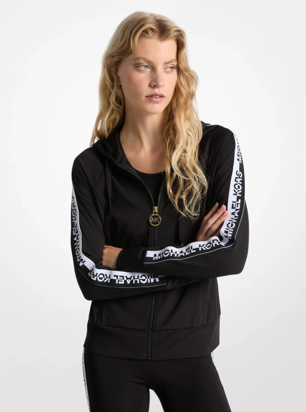 Michael Kors Logo Tape Zip-Up Hoodie - Preorder
