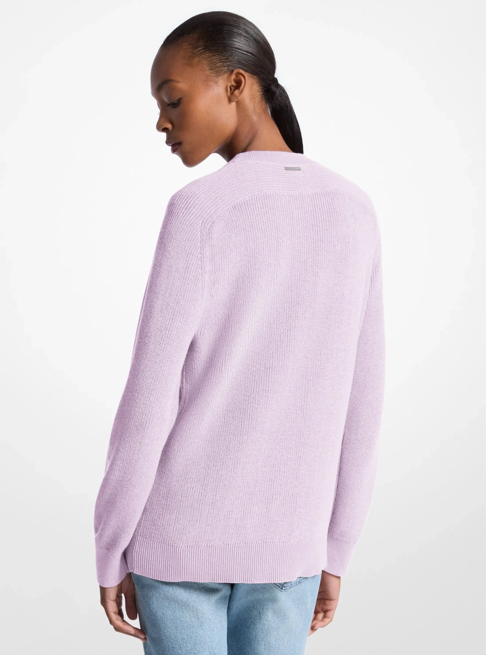 Michael Kors Braided Logo Cotton Blend Sweater - Preorder