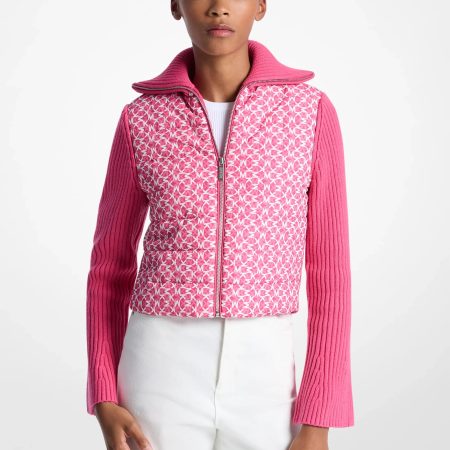 Michael Kors Quilted Graphic Logo and Knit Jacket - Preorder — Hibiscus