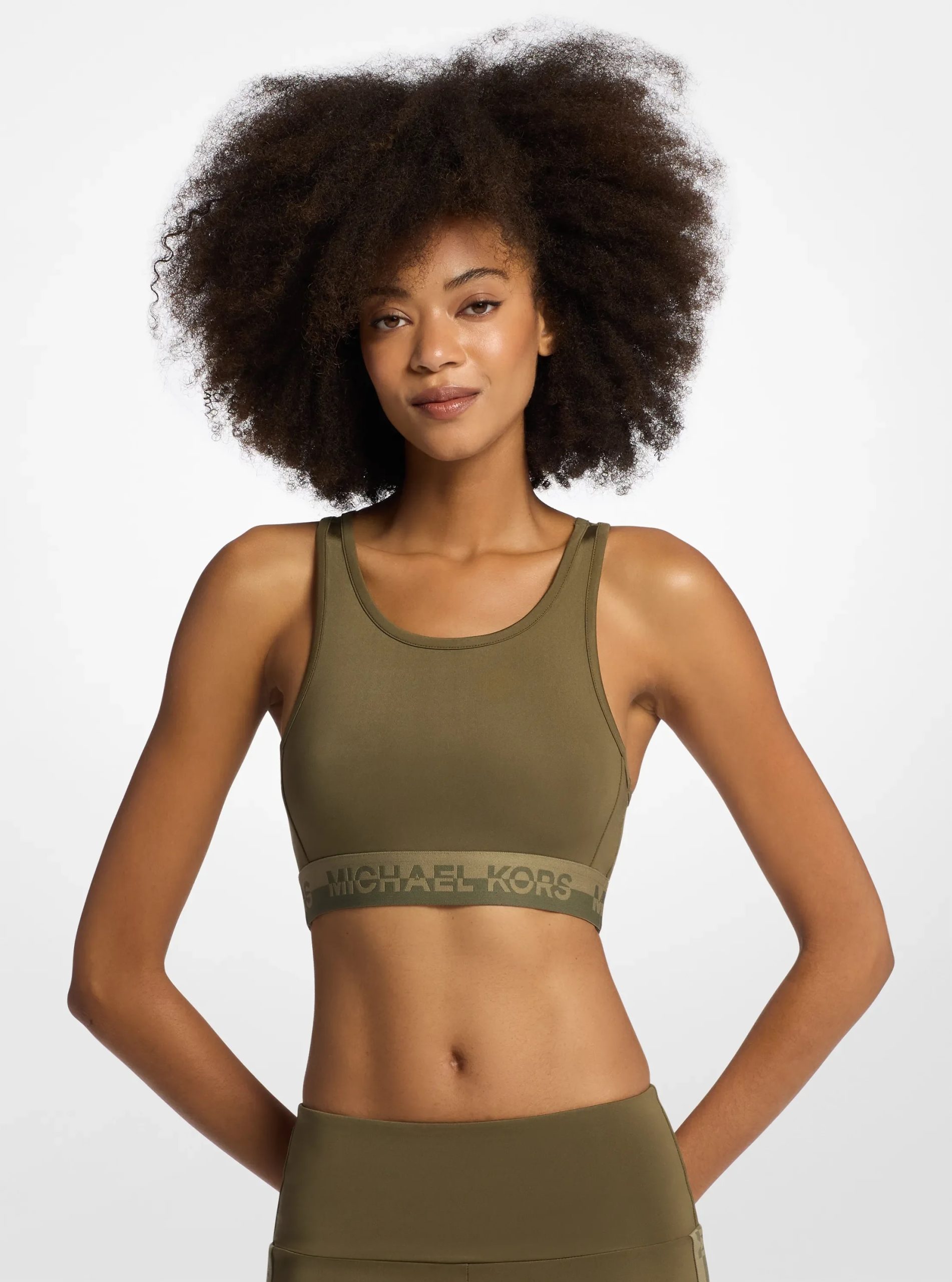 Michael Kors Logo Tape Sports Bra - Preorder