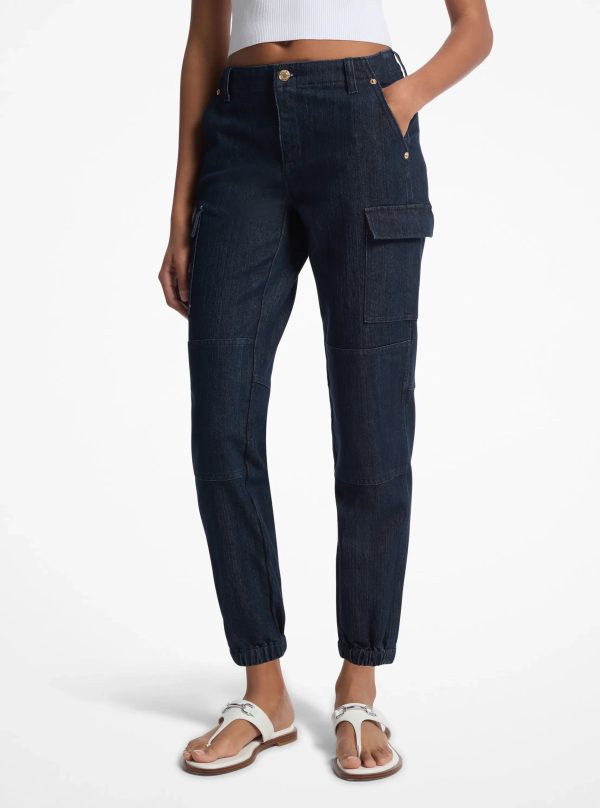 Michael Kors Washed Stretch Denim Cargo Jeans - Preorder