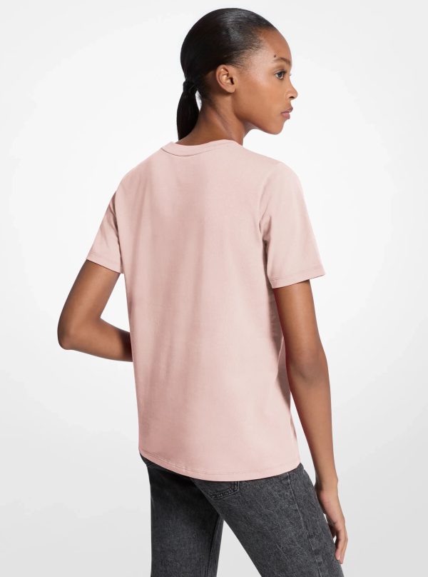Michael Kors Sequined Logo Cotton T-Shirt - Preorder