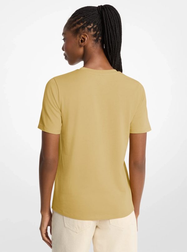 Michael Kors Sequined Logo Cotton T-Shirt - Preorder
