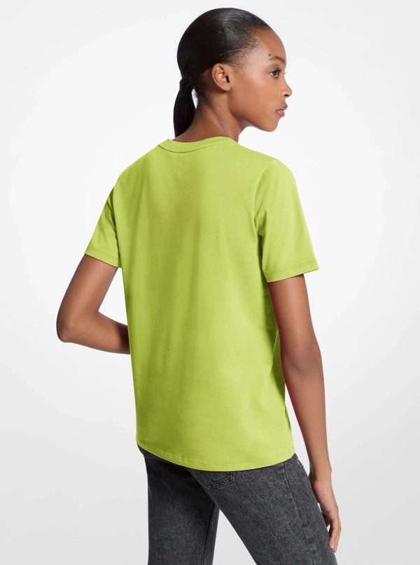 Michael Kors Sequined Logo Cotton T-Shirt - Preorder