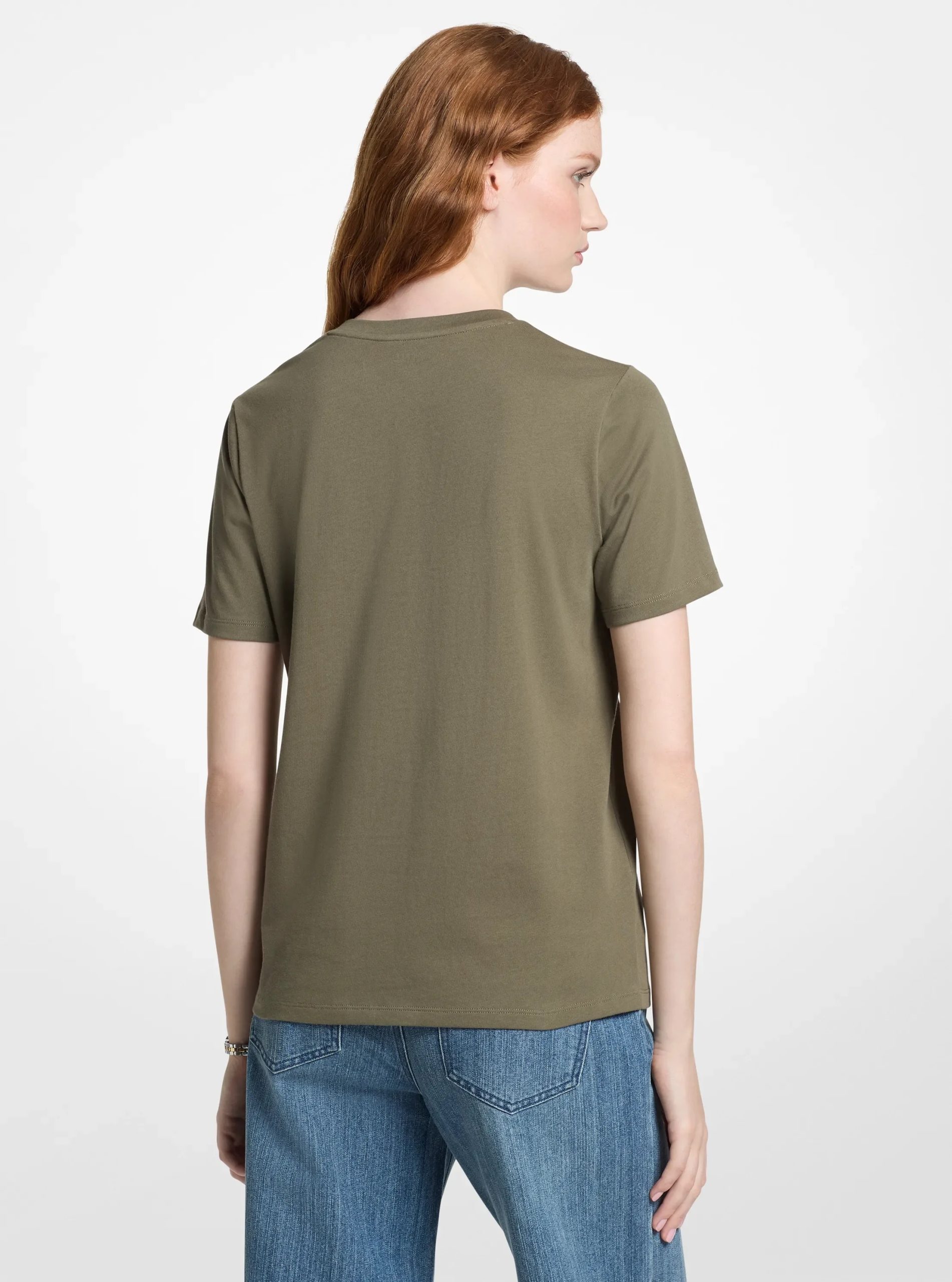 Michael Kors Sequined Logo Cotton T-Shirt - Preorder