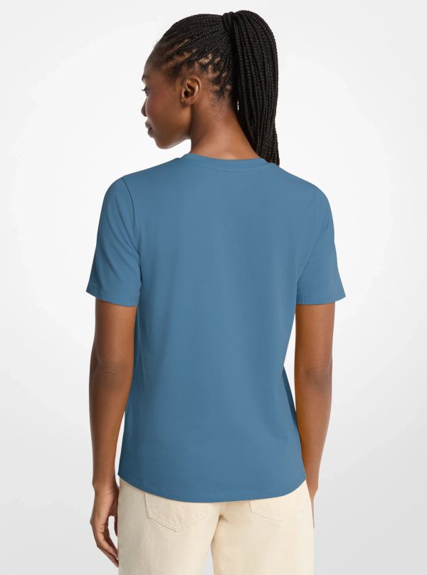 Michael Kors Sequined Logo Cotton T-Shirt - Preorder