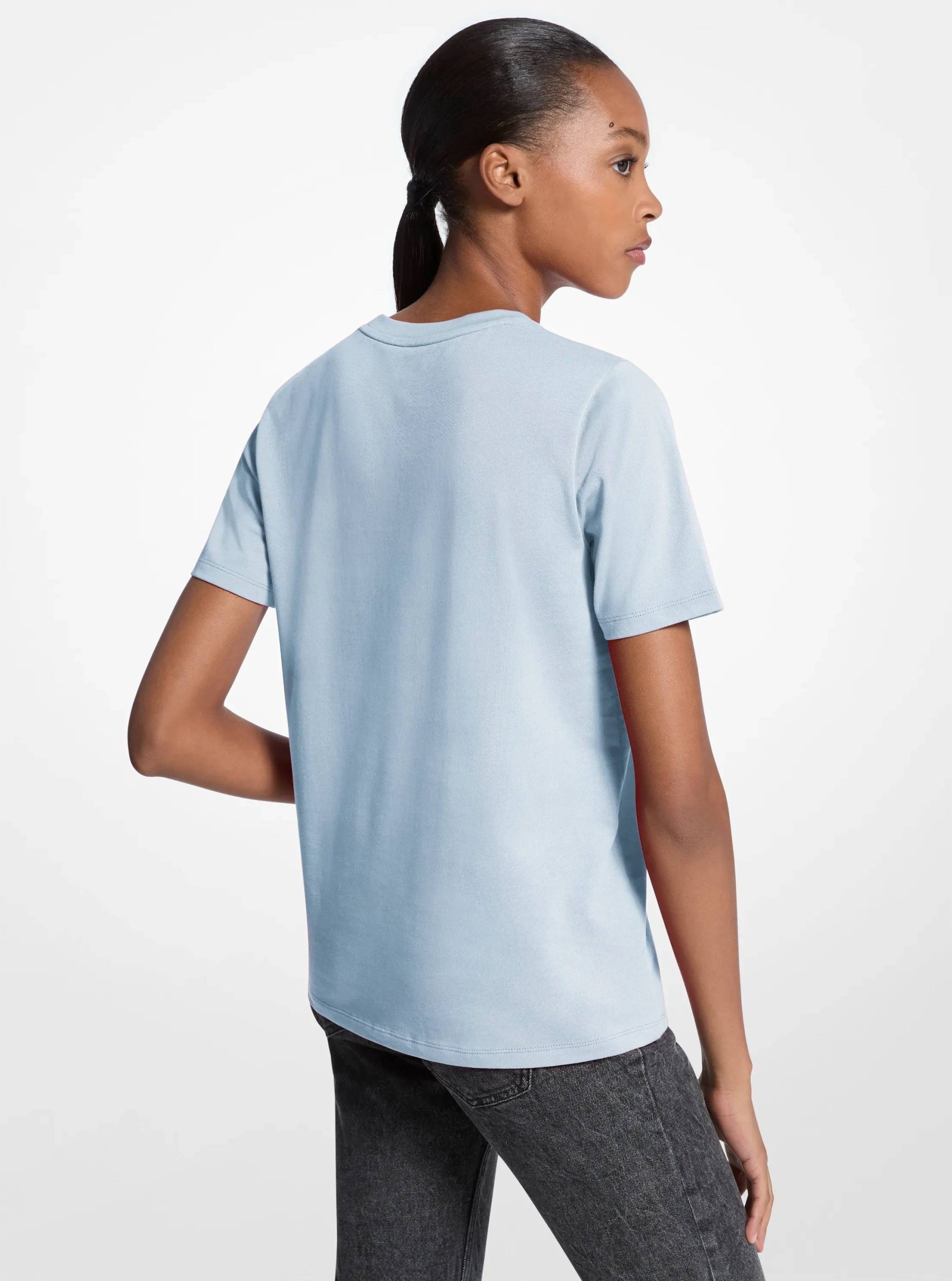 Michael Kors Sequined Logo Cotton T-Shirt - Preorder