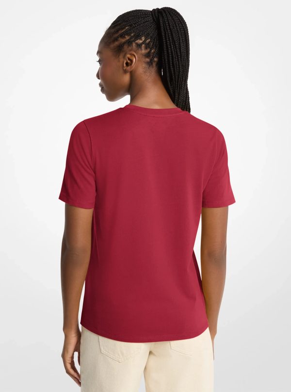 Michael Kors Sequined Logo Cotton T-Shirt - Preorder