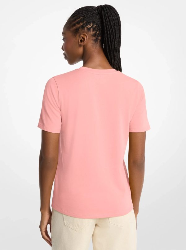 Michael Kors Sequined Logo Cotton T-Shirt - Preorder