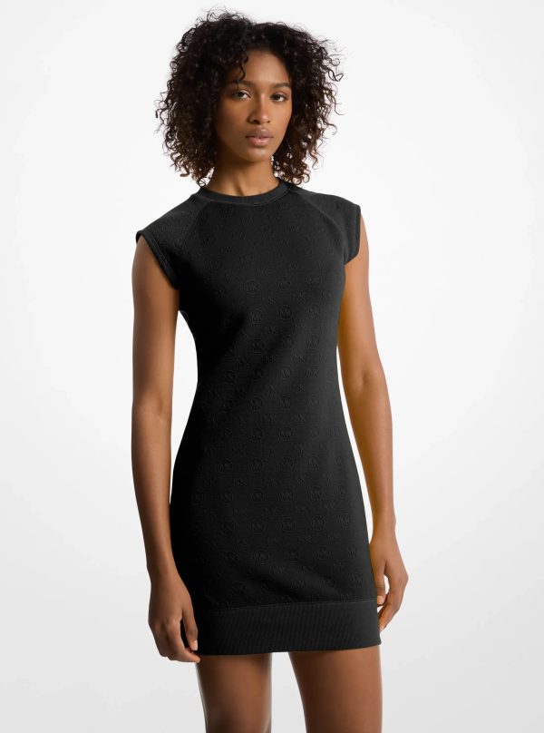 Michael Kors Raglan Sleeve Logo Jacquard Sweater Dress - Preorder