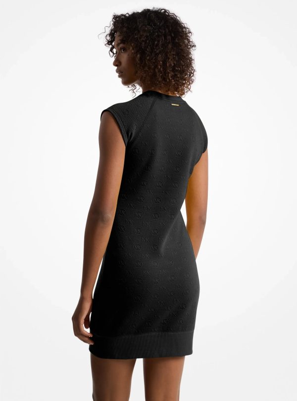 Michael Kors Raglan Sleeve Logo Jacquard Sweater Dress - Preorder