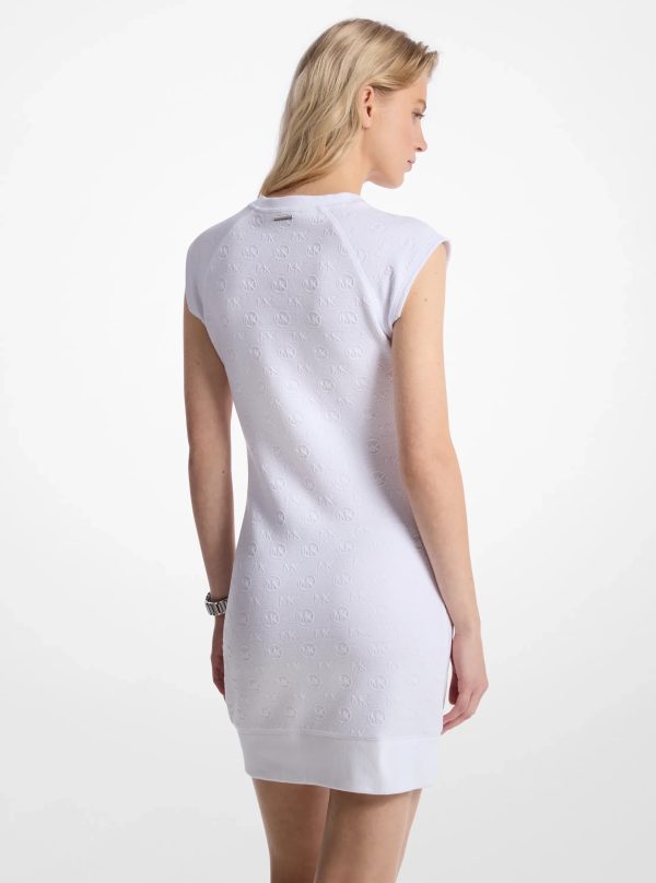 Michael Kors Raglan Sleeve Logo Jacquard Sweater Dress - Preorder