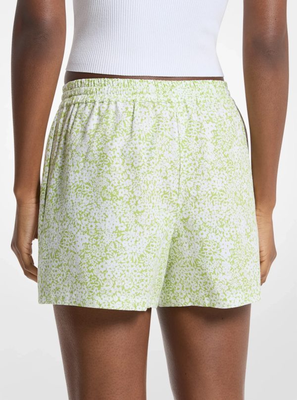 Michael Kors Floral Print Linen Blend Shorts - Preorder