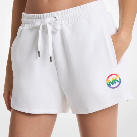 Michael Kors PRIDE Knit Track Shorts - Preorder — White