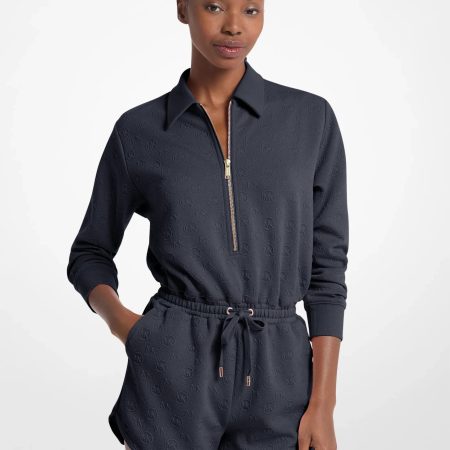 Michael Kors Logo Jacquard Romper - Preorder — Midnightblue