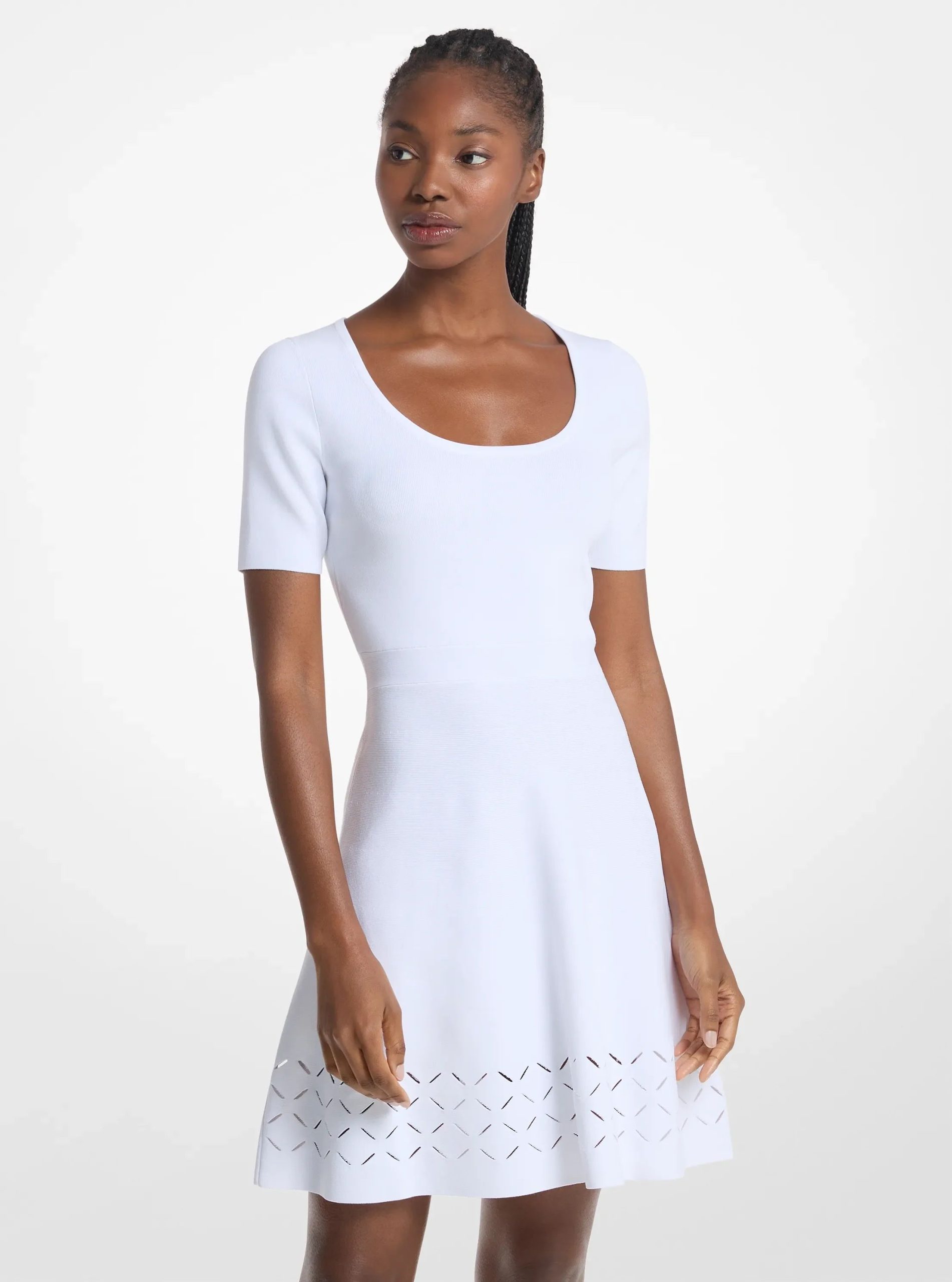 Michael Kors Laser Cut Stretch Knit Mini Dress - Preorder