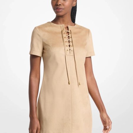 Michael Kors Lace-Up Mini Dress - Preorder — Khaki