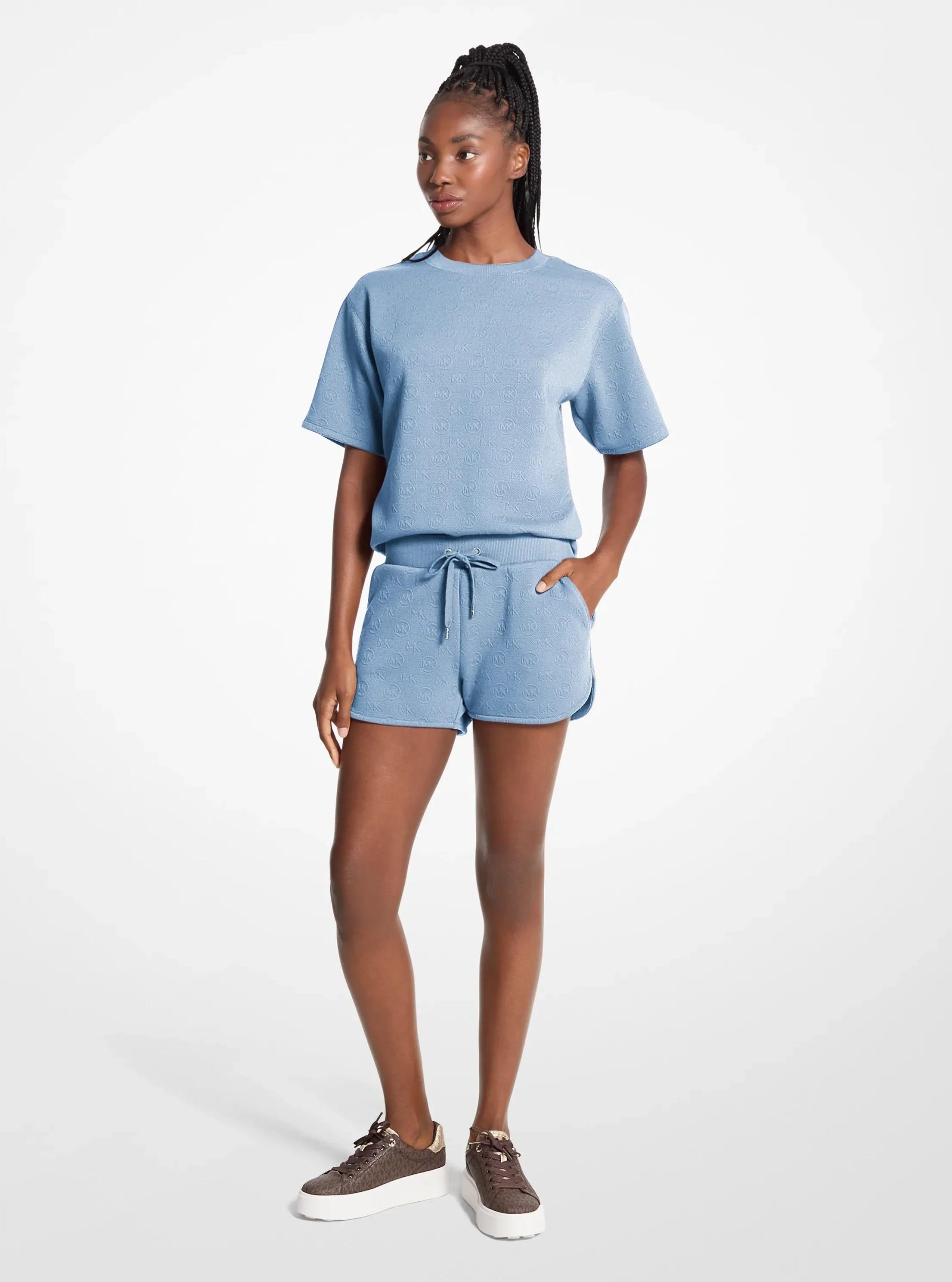 Michael Kors Logo Jacquard Knit Shorts - Preorder