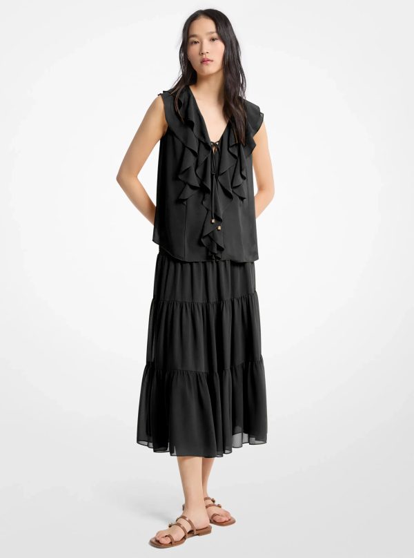 Michael Kors Ruffled Georgette Blouse - Preorder