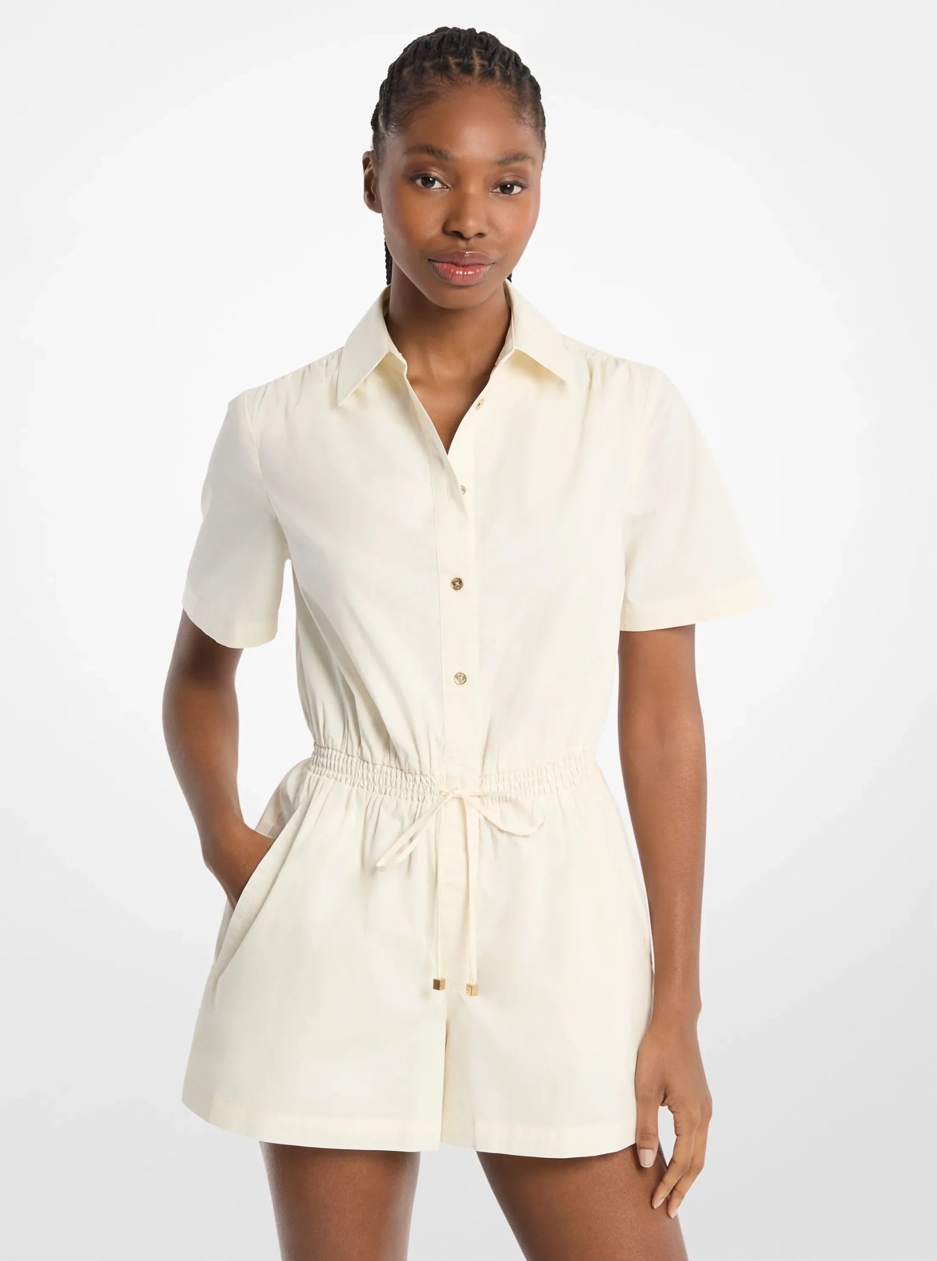 Michael Kors Cotton Poplin Romper - Preorder