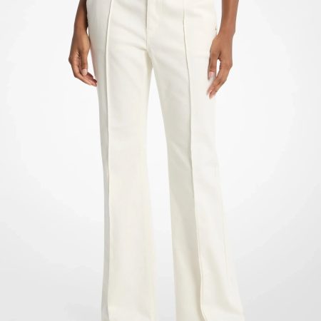 Michael Kors Pintuck Bootcut Stretch Denim Jeans - Preorder — Bone