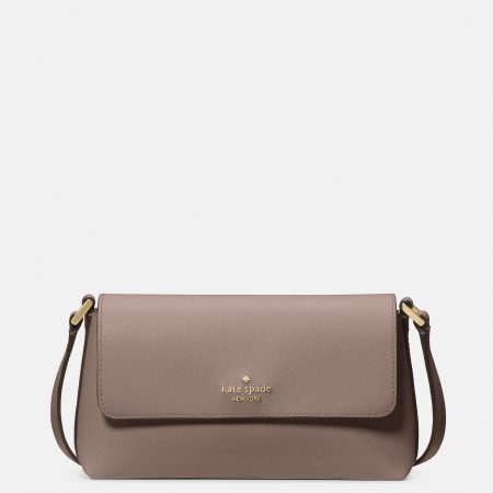 Kate Spade Gwen Textured Patent Crossbody Bag - Preorder — Mineral Grey (021)