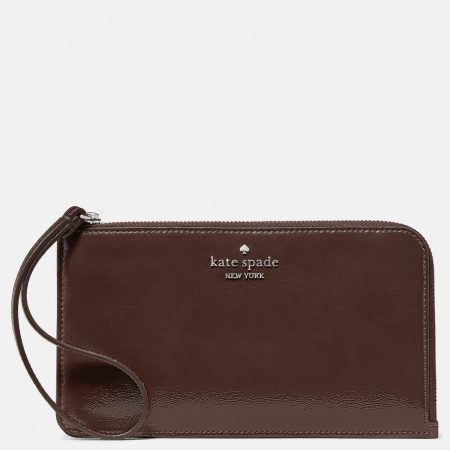 Kate Spade Lucy Shiny Wristlet - Preorder — Hot Fudge (200)