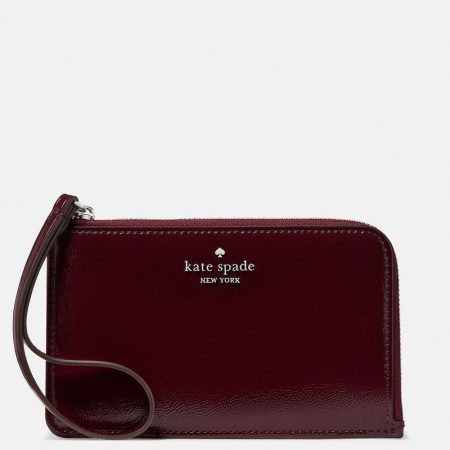 Kate Spade Lucy Shiny Small Wristlet - Preorder — Grenache (600)