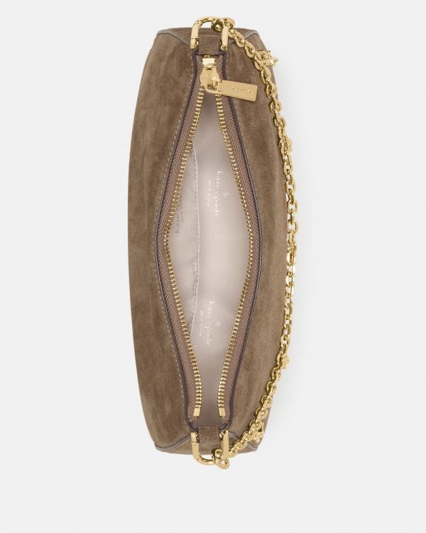 Kate Spade Margot Suede Shoulder Bag with Floral Chain - Preorder