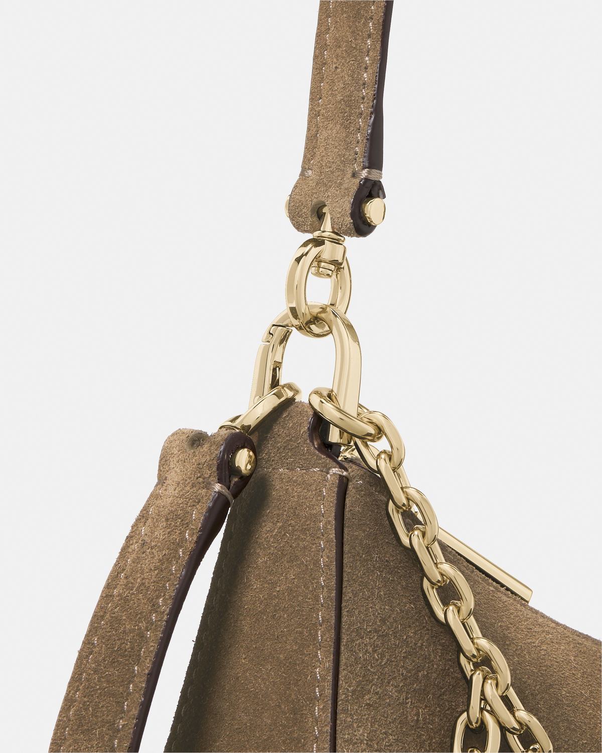 Kate Spade Margot Suede Shoulder Bag with Floral Chain - Preorder