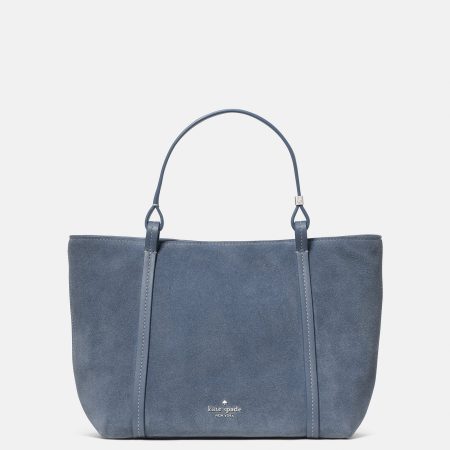 Kate Spade Marlowe Suede Small Tote Bag - Preorder — Cinder Grey (020)
