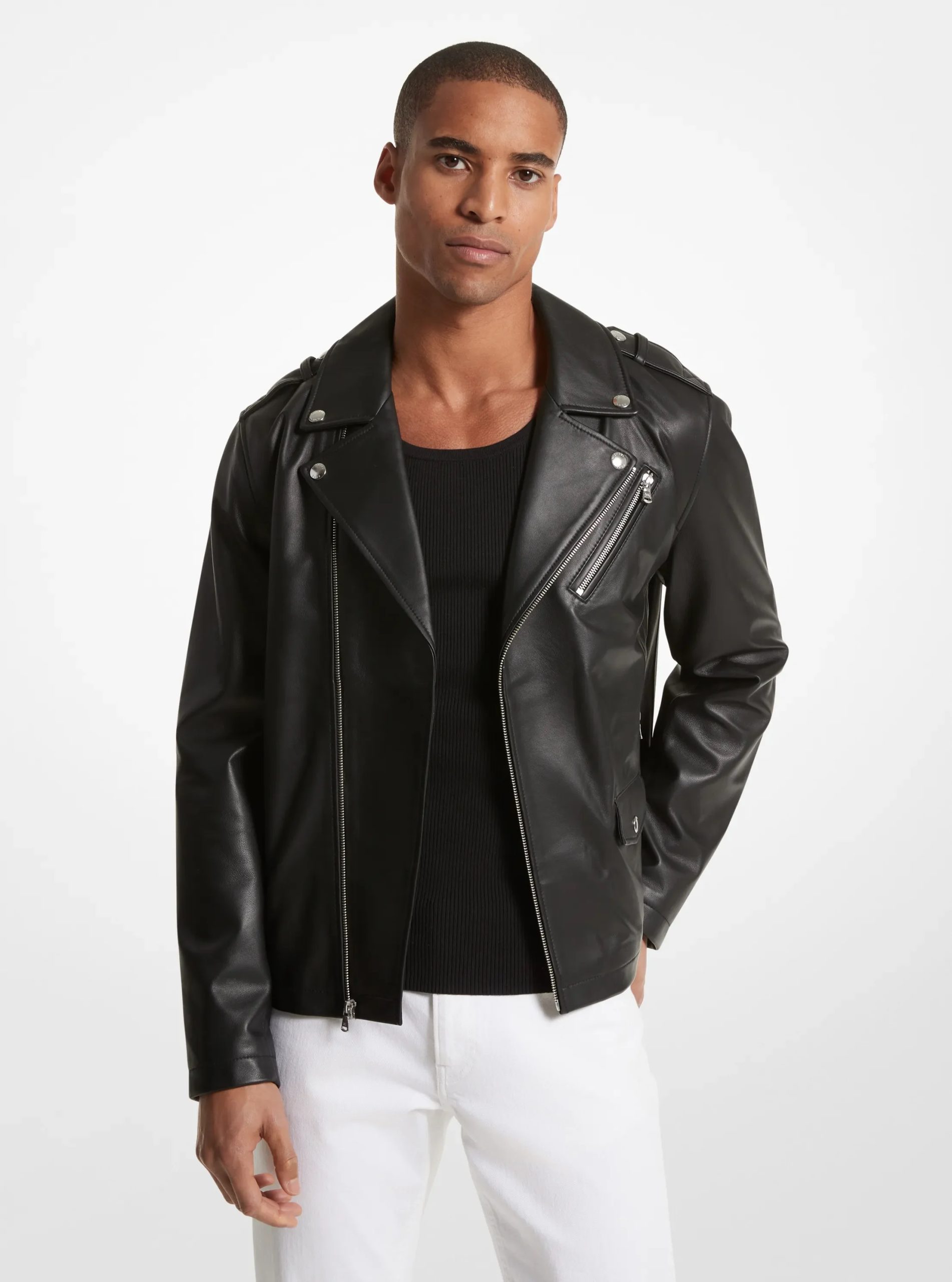 Michael Kors Leather Moto Jacket - Preorder