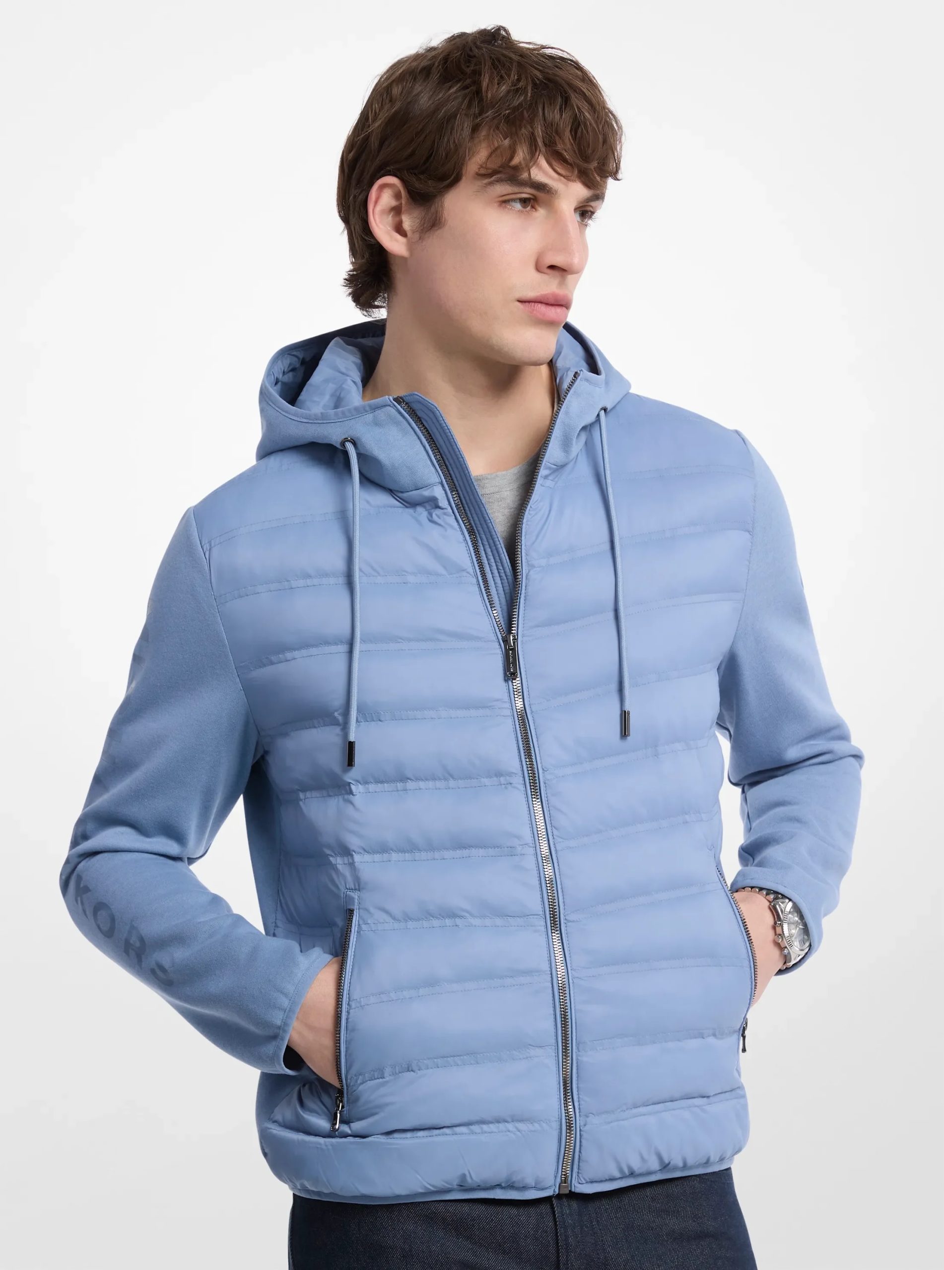 Michael Kors Galway Quilted Mixed-Media Jacket - Preorder