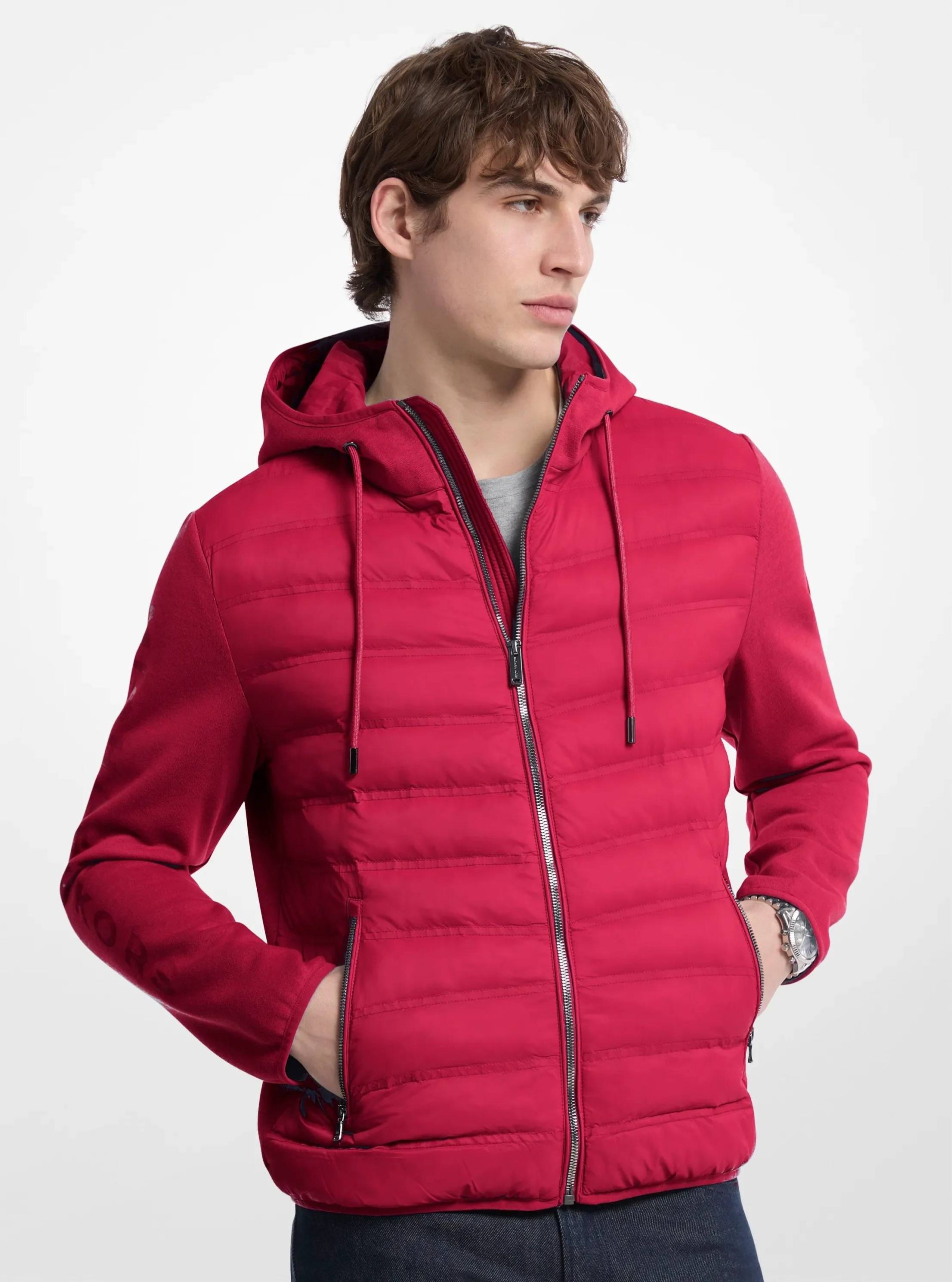 Michael Kors Galway Quilted Mixed-Media Jacket - Preorder