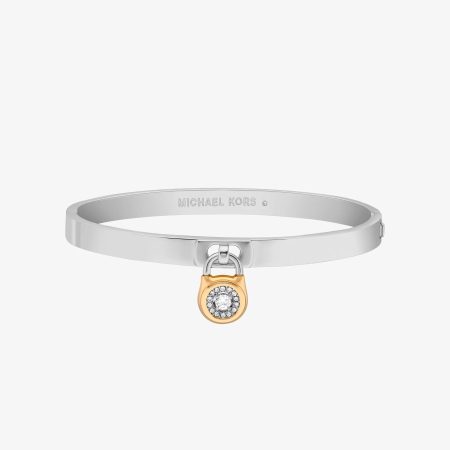 Michael Kors Pavé Lock Bangle - Preorder — Two Tone