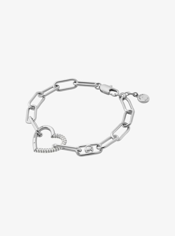 Michael Kors Pavé Heart Curb-Link Bracelet - Preorder