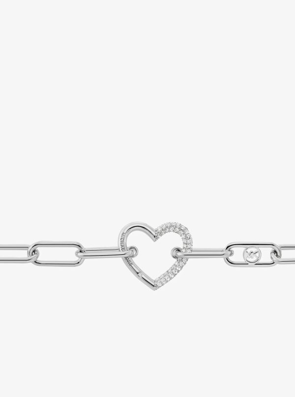 Michael Kors Pavé Heart Curb-Link Bracelet - Preorder