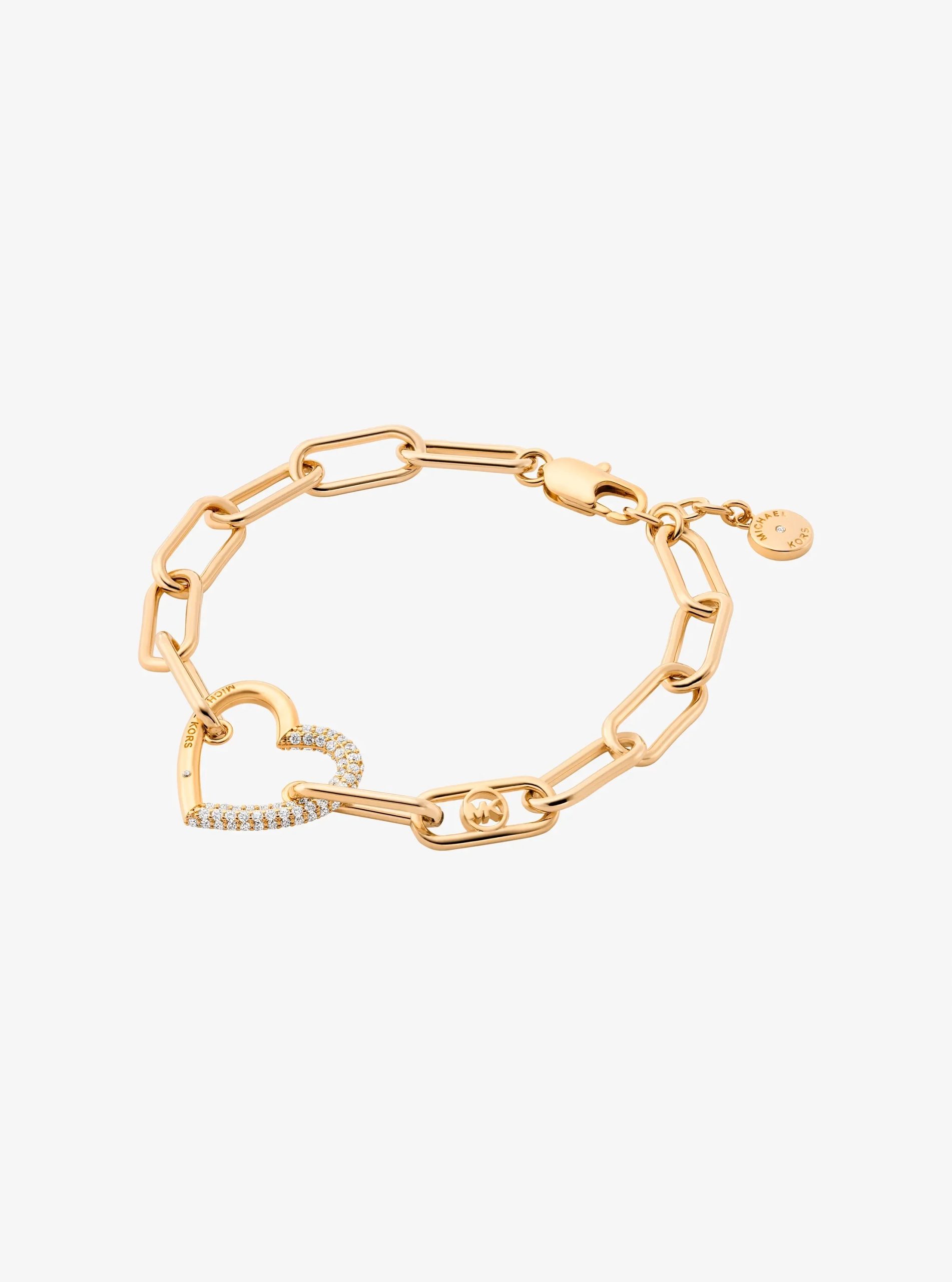 Michael Kors Pavé Heart Curb-Link Bracelet - Preorder