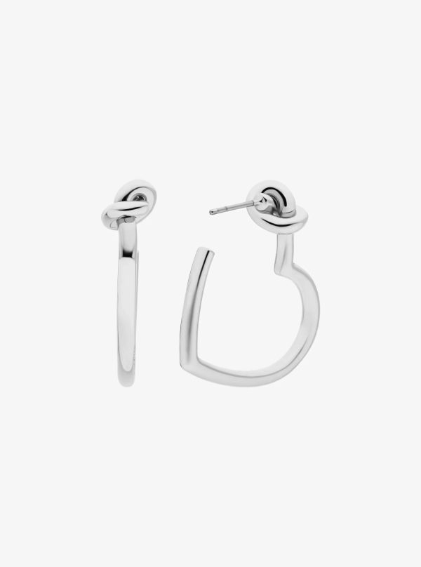 Michael Kors Knotted Heart Hoop Earrings - Preorder