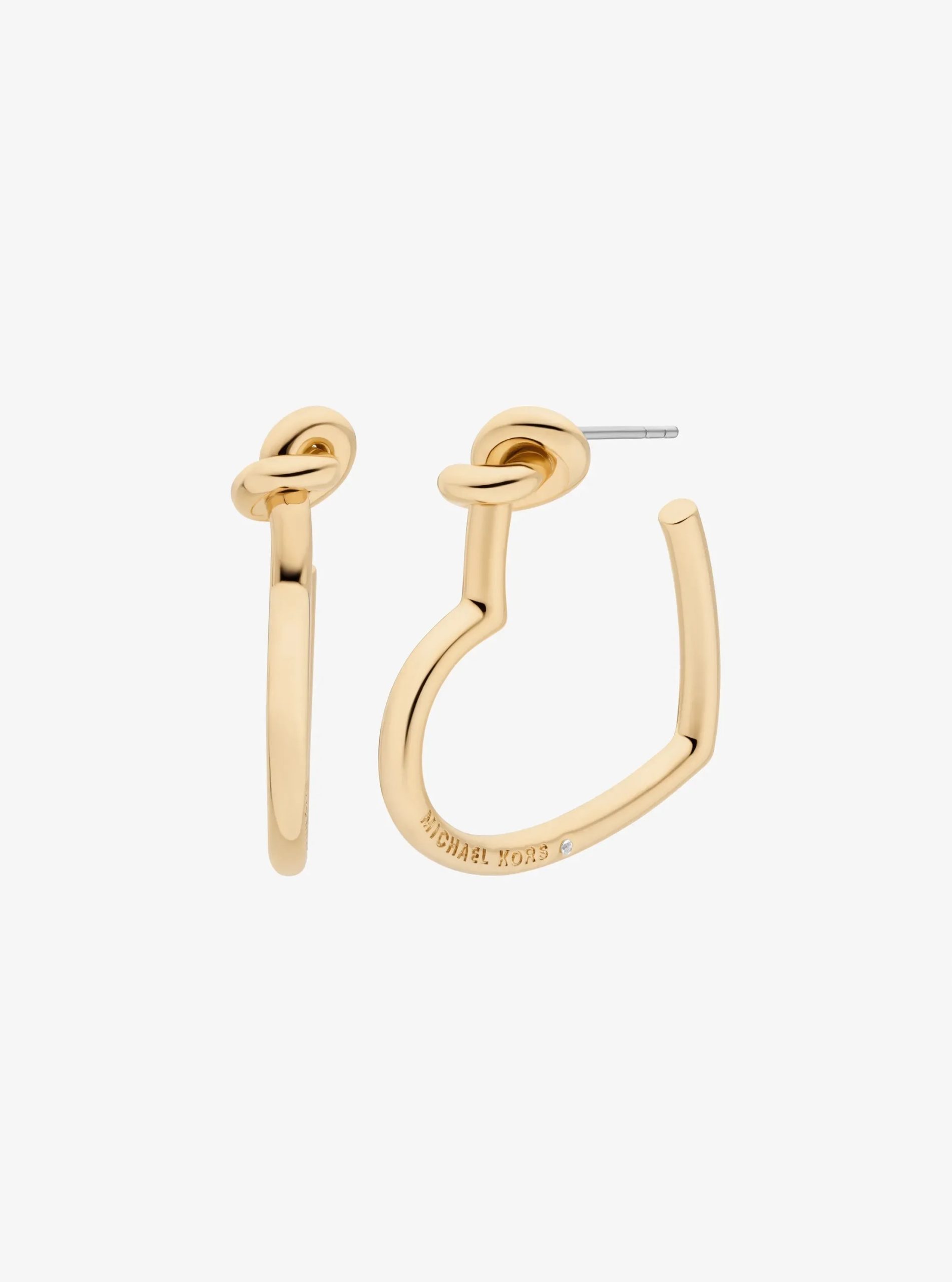 Michael Kors Knotted Heart Hoop Earrings - Preorder