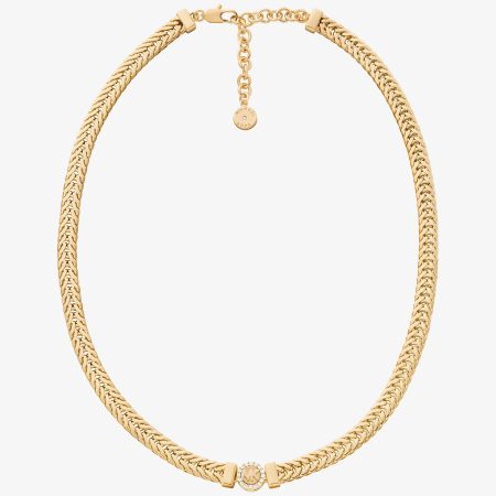 Michael Kors Pavé Logo Foxtail Chain Necklace - Preorder — Gold