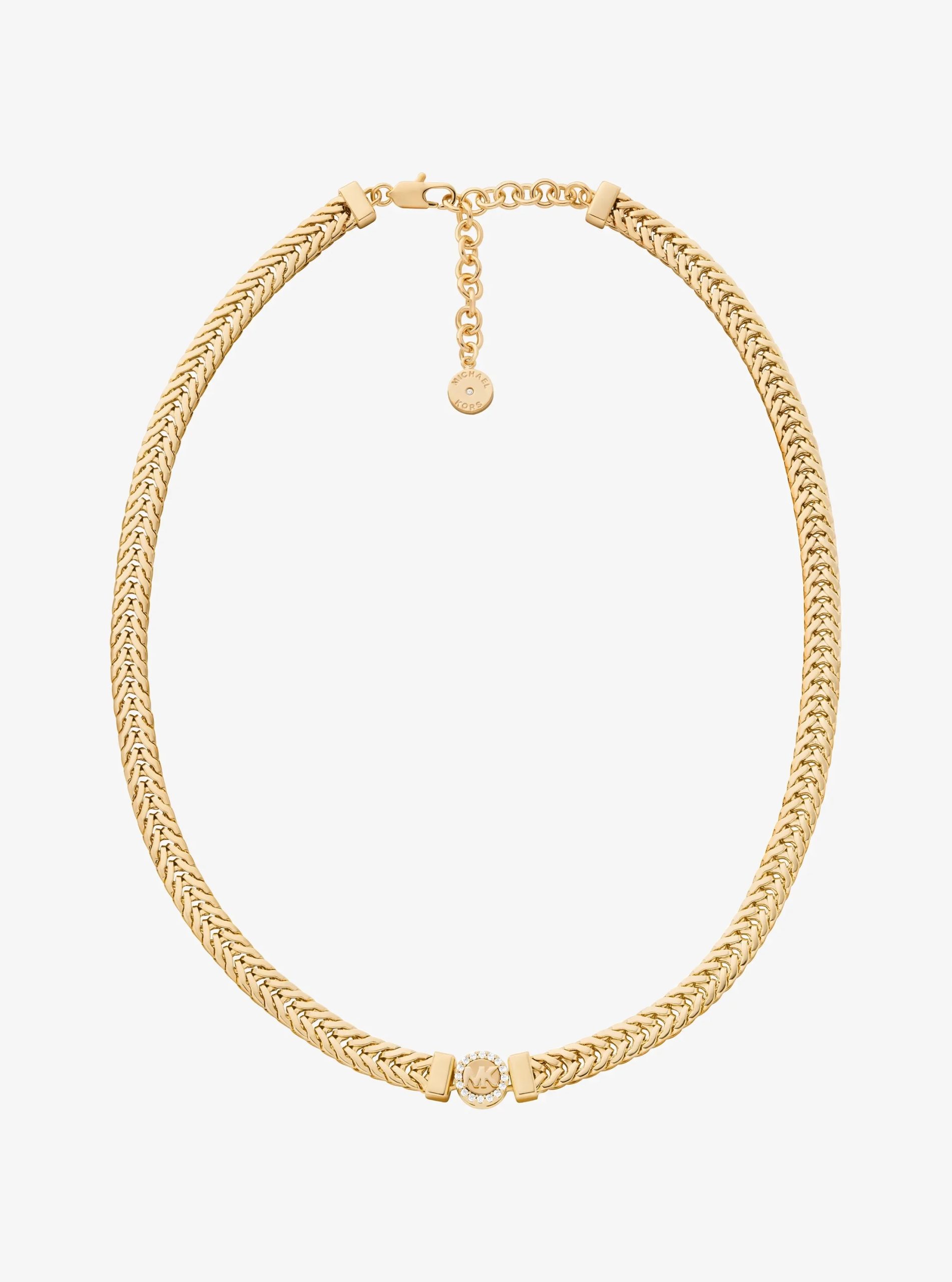 Michael Kors Pavé Logo Foxtail Chain Necklace - Preorder