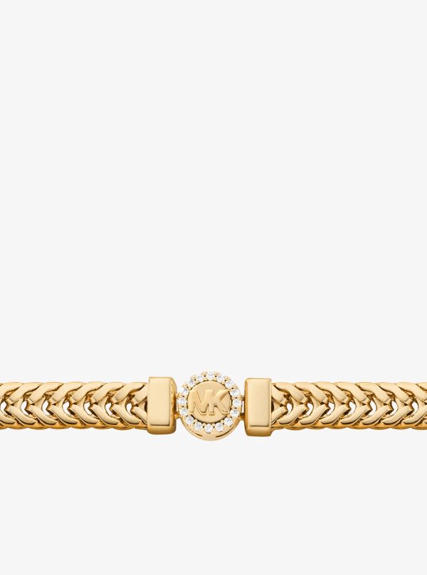 Michael Kors Pavé Logo Foxtail Chain Necklace - Preorder