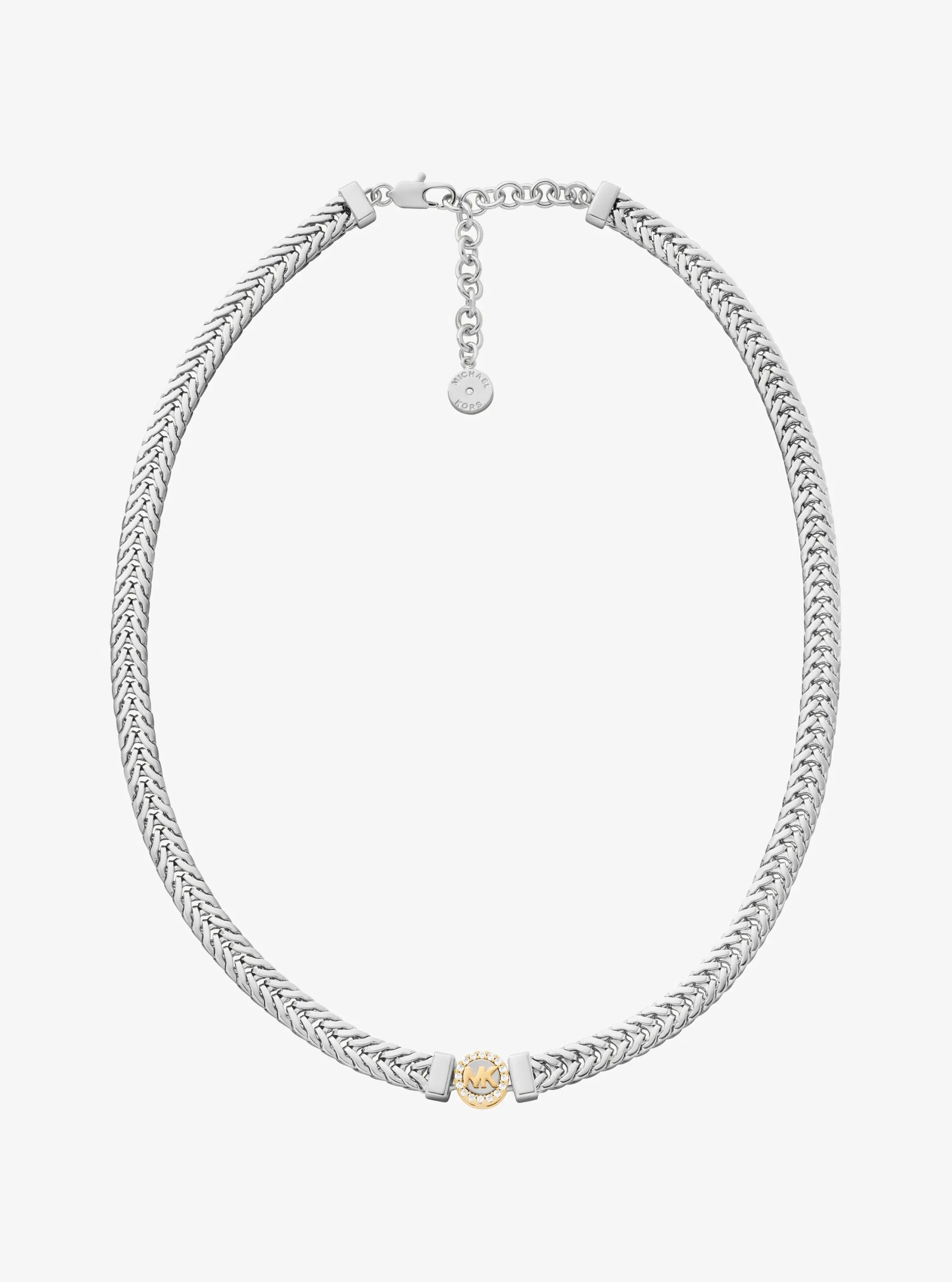 Michael Kors Pavé Logo Foxtail Chain Necklace - Preorder