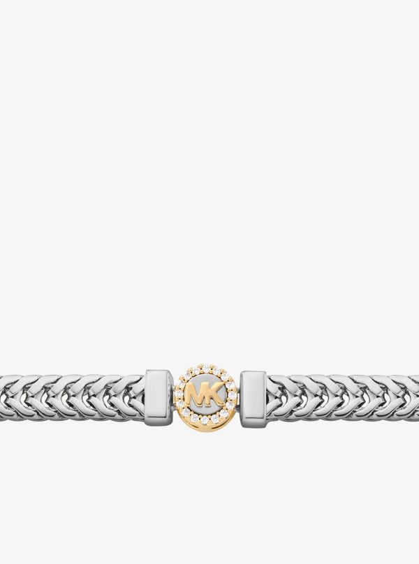 Michael Kors Pavé Logo Foxtail Chain Necklace - Preorder