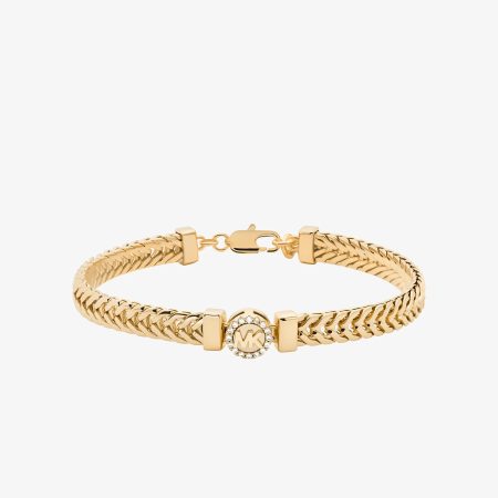 Michael Kors Pavé Logo Foxtail Chain Bracelet - Preorder — Gold