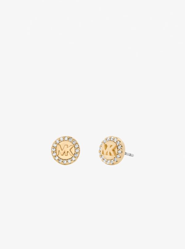 Michael Kors Pavé Logo Stud Earrings - Preorder